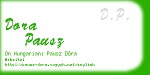 dora pausz business card